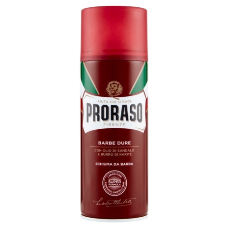 PRORASO SCHIUMA BARBA DURA ROSSA ML.400